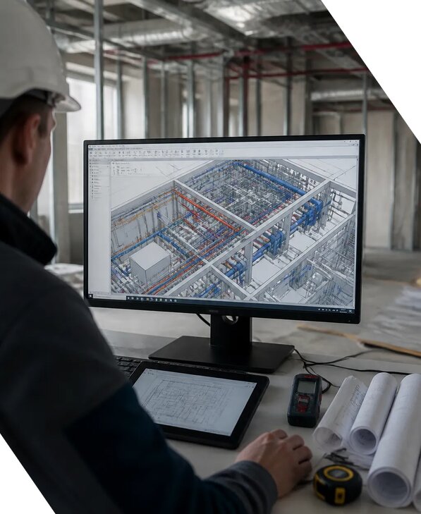 Создание BIM модели инженерных сетей для объектов в Тынде